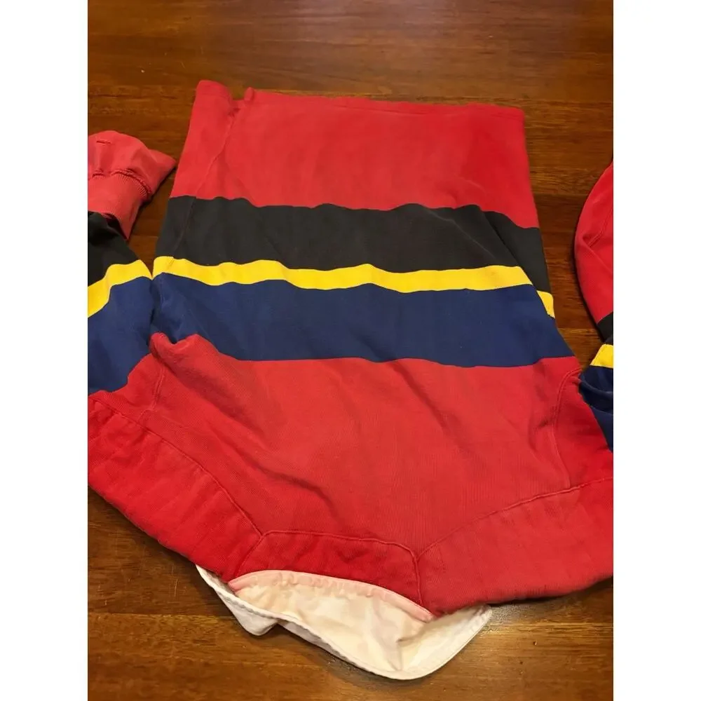 Small Vintage Polo By Ralph Lauren Padded Rugby Shirt Embroidered Crest Repaired